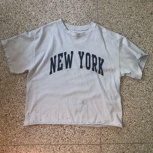 John Galt cropped New York tee